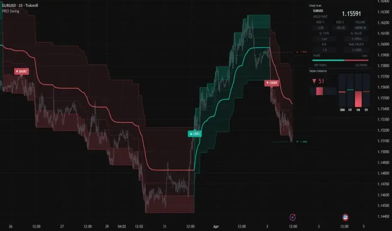 Pro Swing Trading System on a TradingView chart